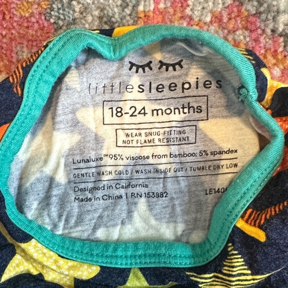 Little Sleepies Rainbow Star Kids Zippy - Picture 2 of 4